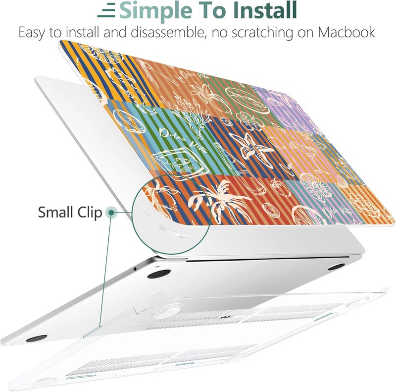 DONGKE for M4 MacBook Air 13.6 Inch Case 2025 2024 2023 2022 Model A3240 A3113 A2681 M3 M2 Chip, Plastic Hard Shell Case Cover with Touch ID for MacBook Air 13 Inch M4 - Italy Mood - Image 4